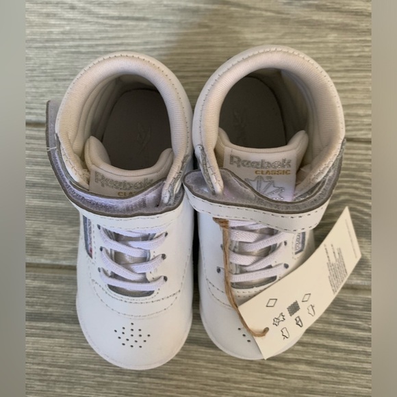 REEBOK KIDS FREESTYLE HI TODDLER WHITE SIZE 6 - Picture 7 of 13
